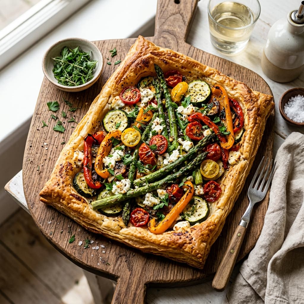 Perfectly Roasted Spring Vegetable Tart
